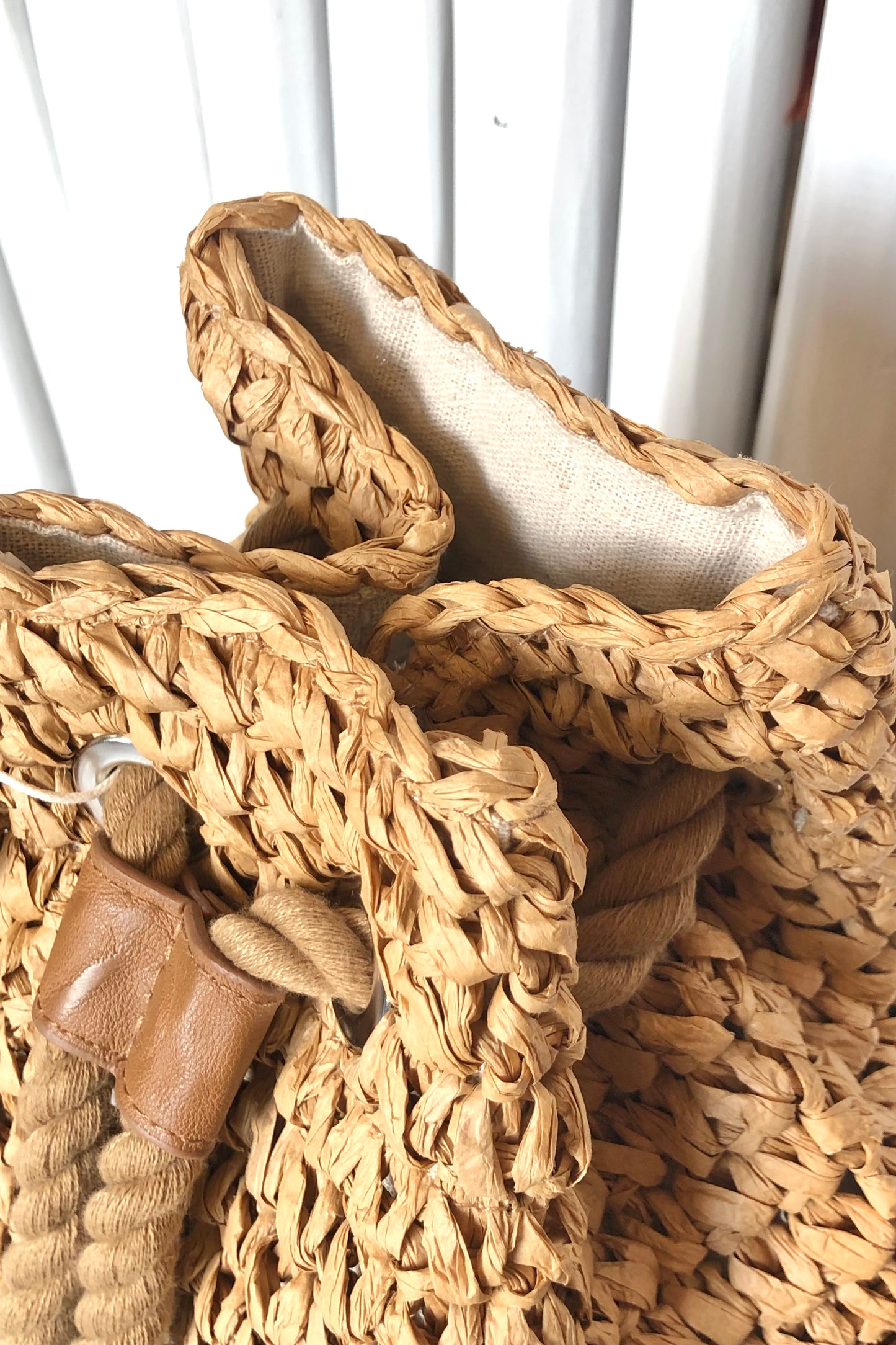 boho style Drawstring Backpack