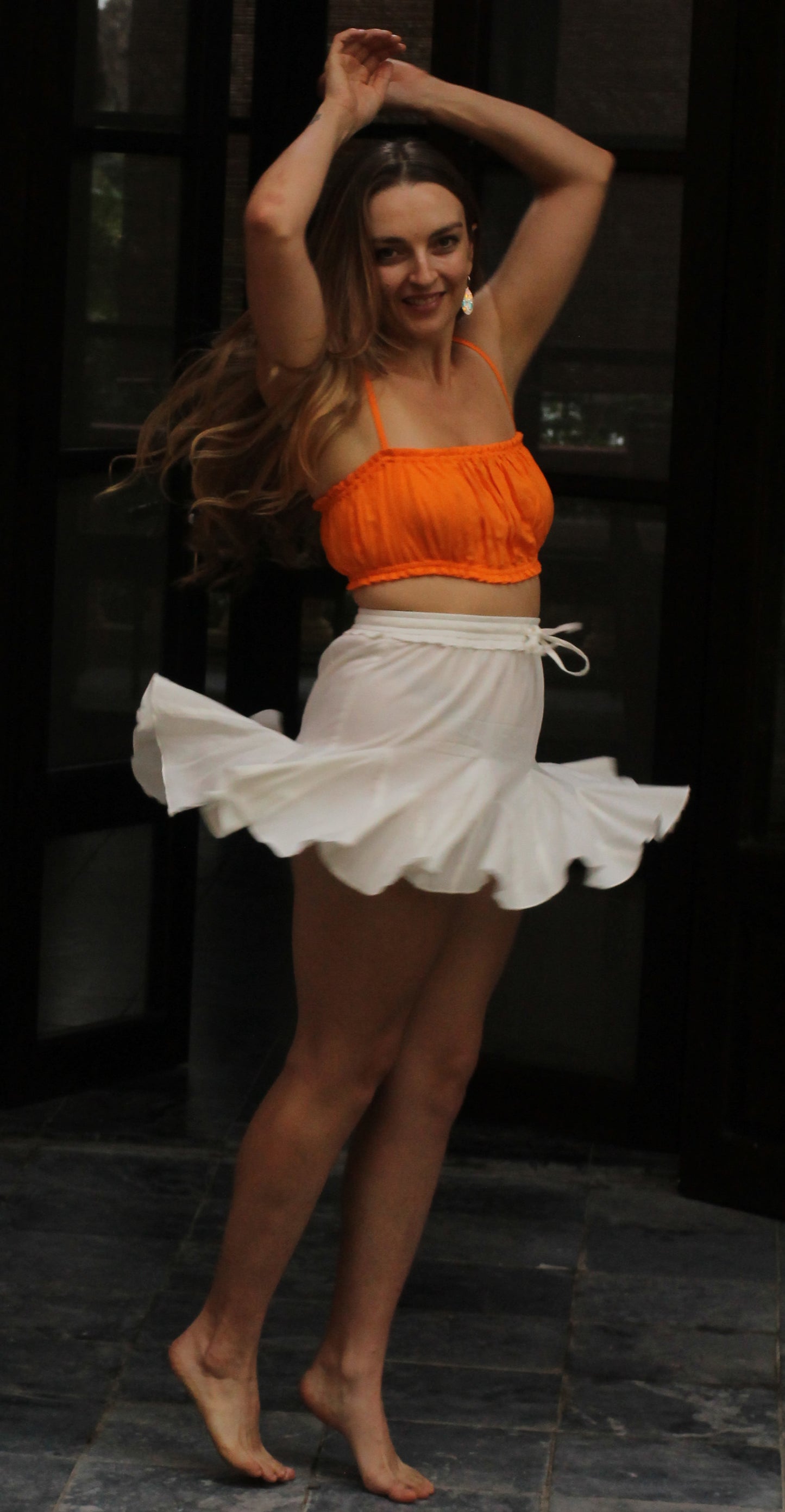 vietnam clothing brand Flared Hem Mini Skirt