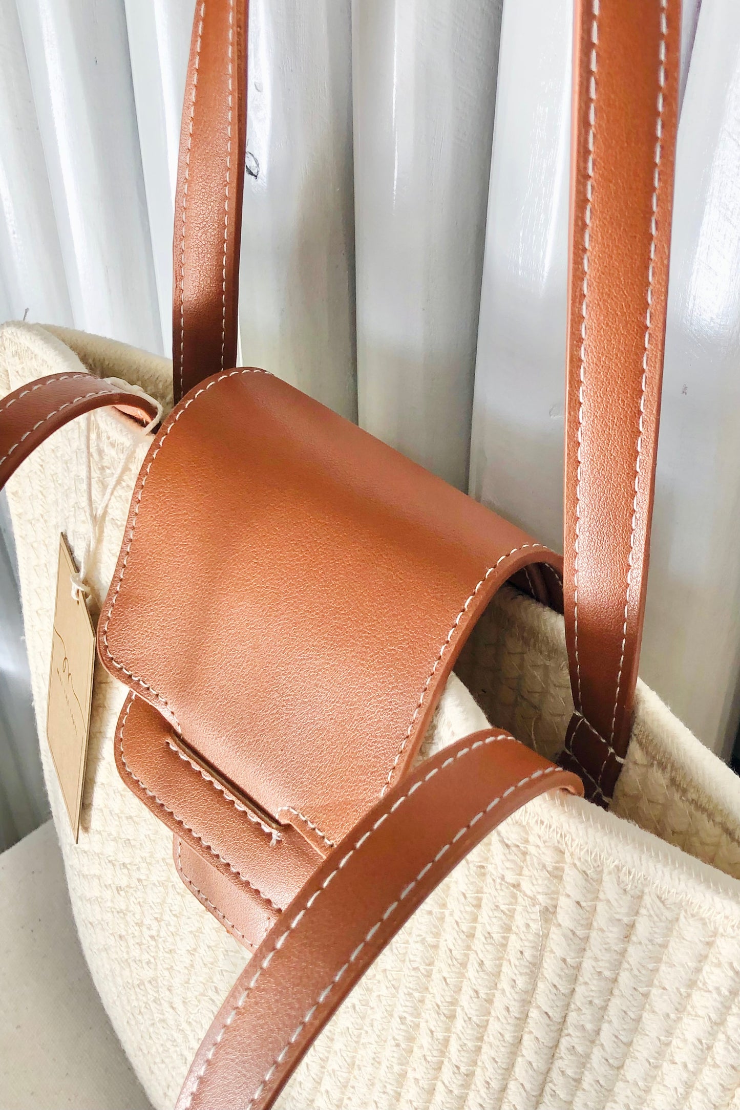 boho style Front Flap Cotton Rope Shoulder Bag