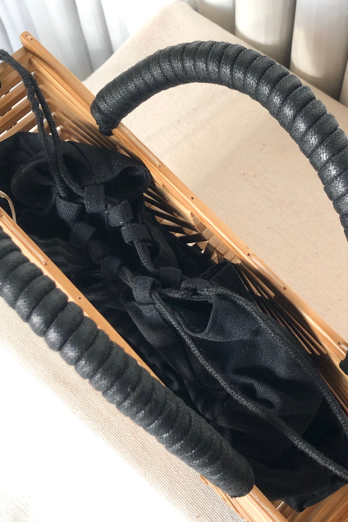 boho style Half Moon Bamboo Crossbody Handle Bag