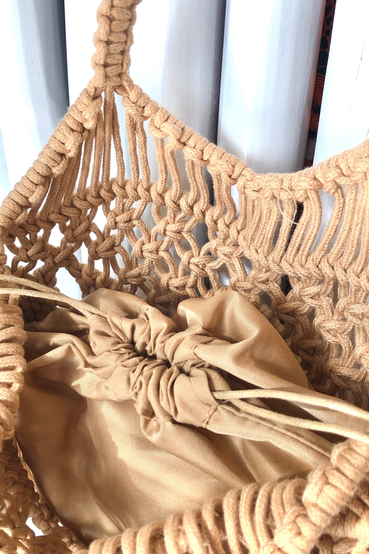 boho style Macrame Fringe Shoulder Bag