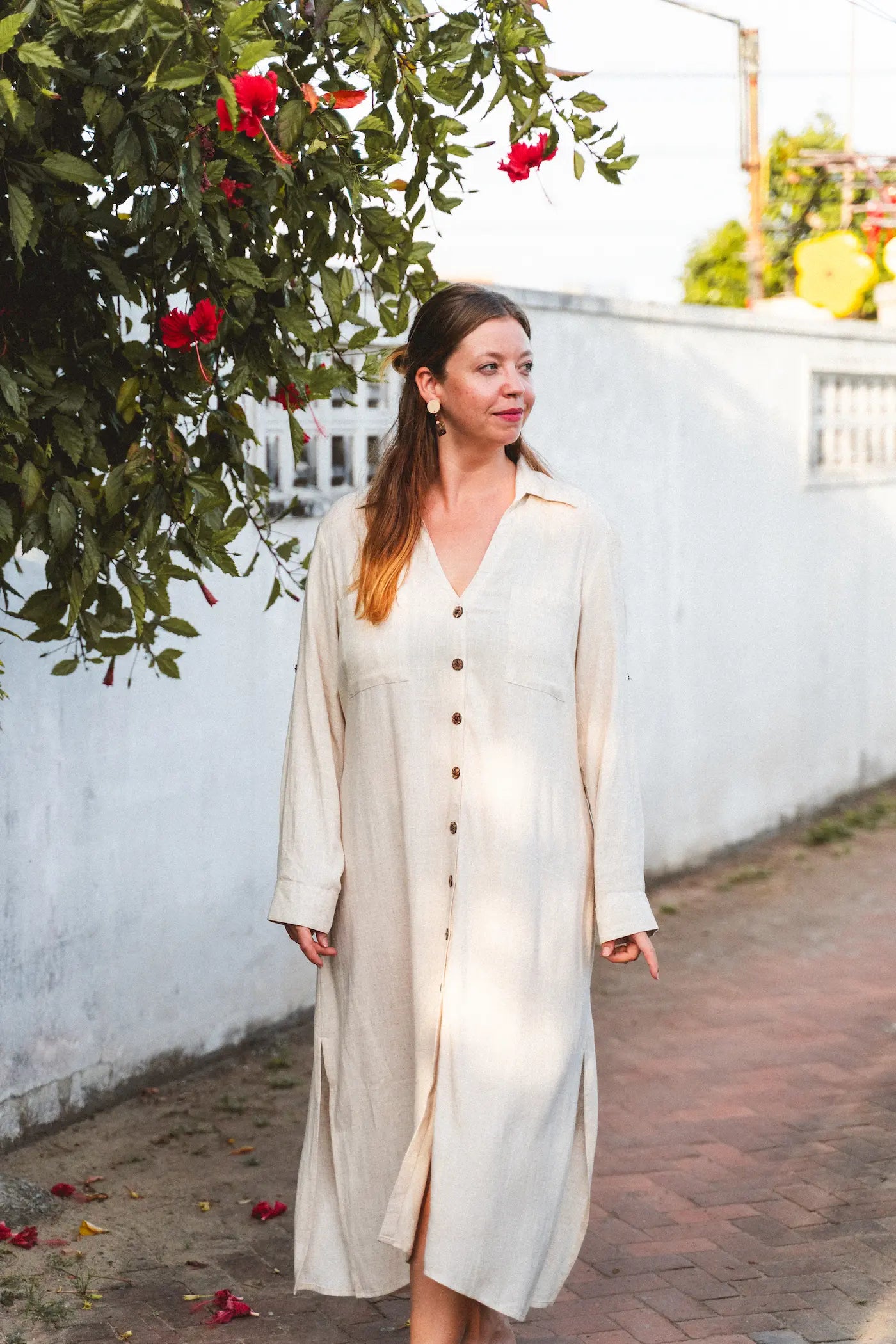 fitted lace wedding dress Midi Shirt Dress – MUI