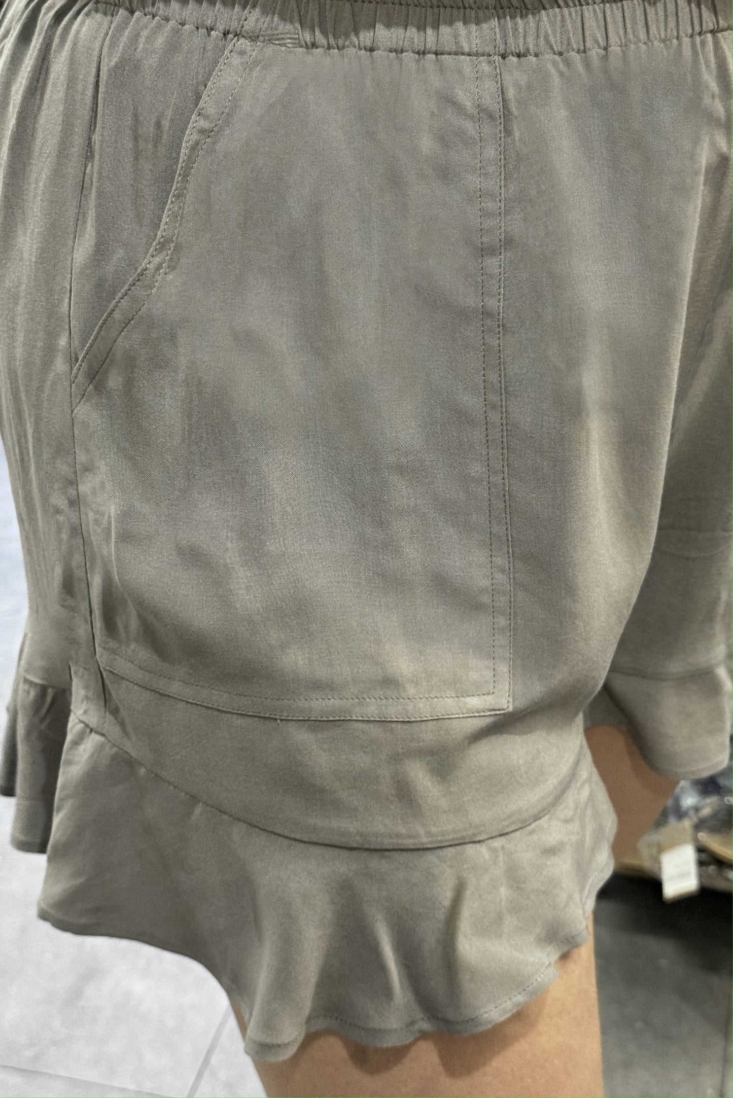 boho style grey shorts