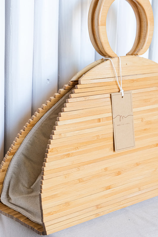 half moon bamboo bag