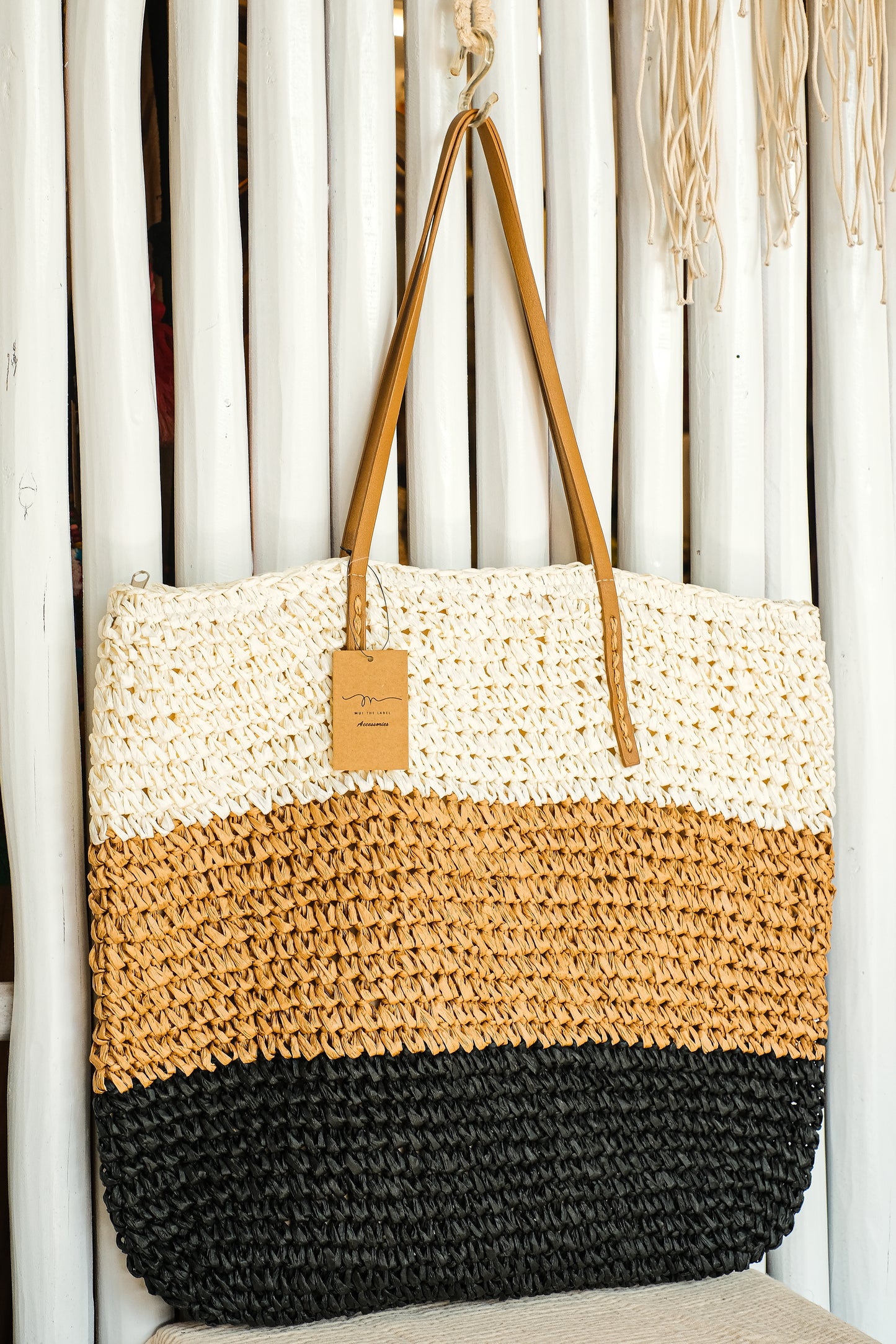 boho style multicolor woven big bag