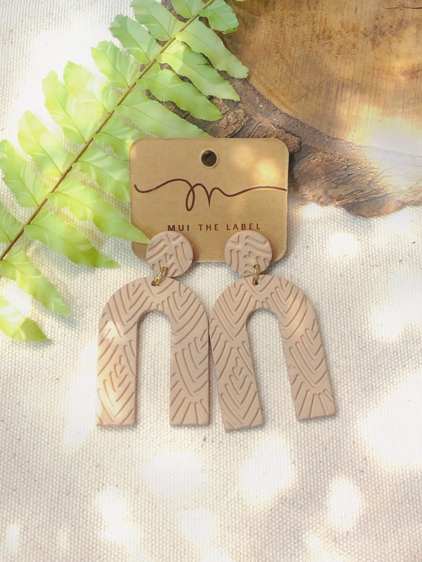 nude acrylic earrings