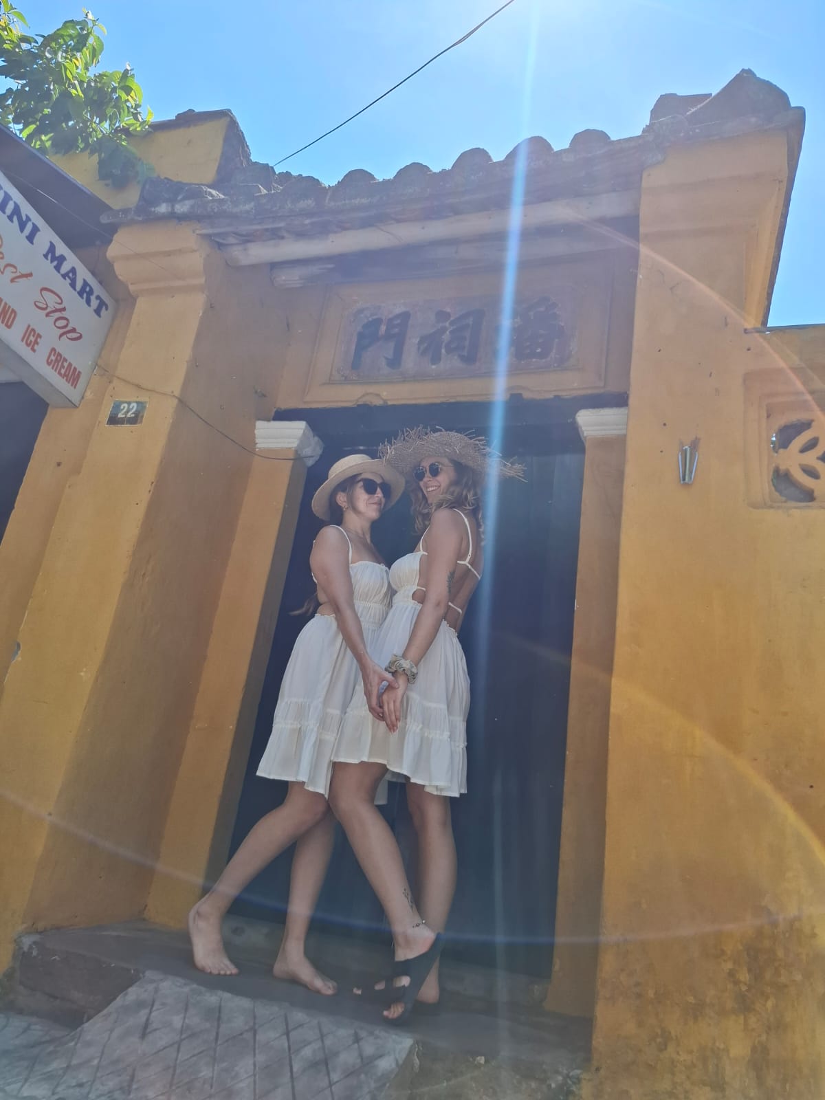 White backless mini dress.