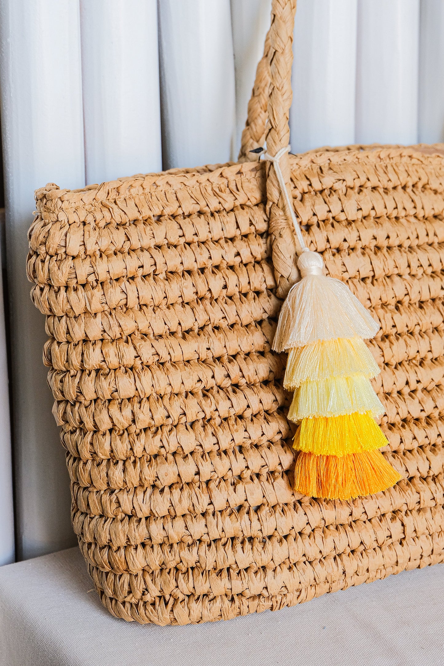 yellow tones 5 layer tassel