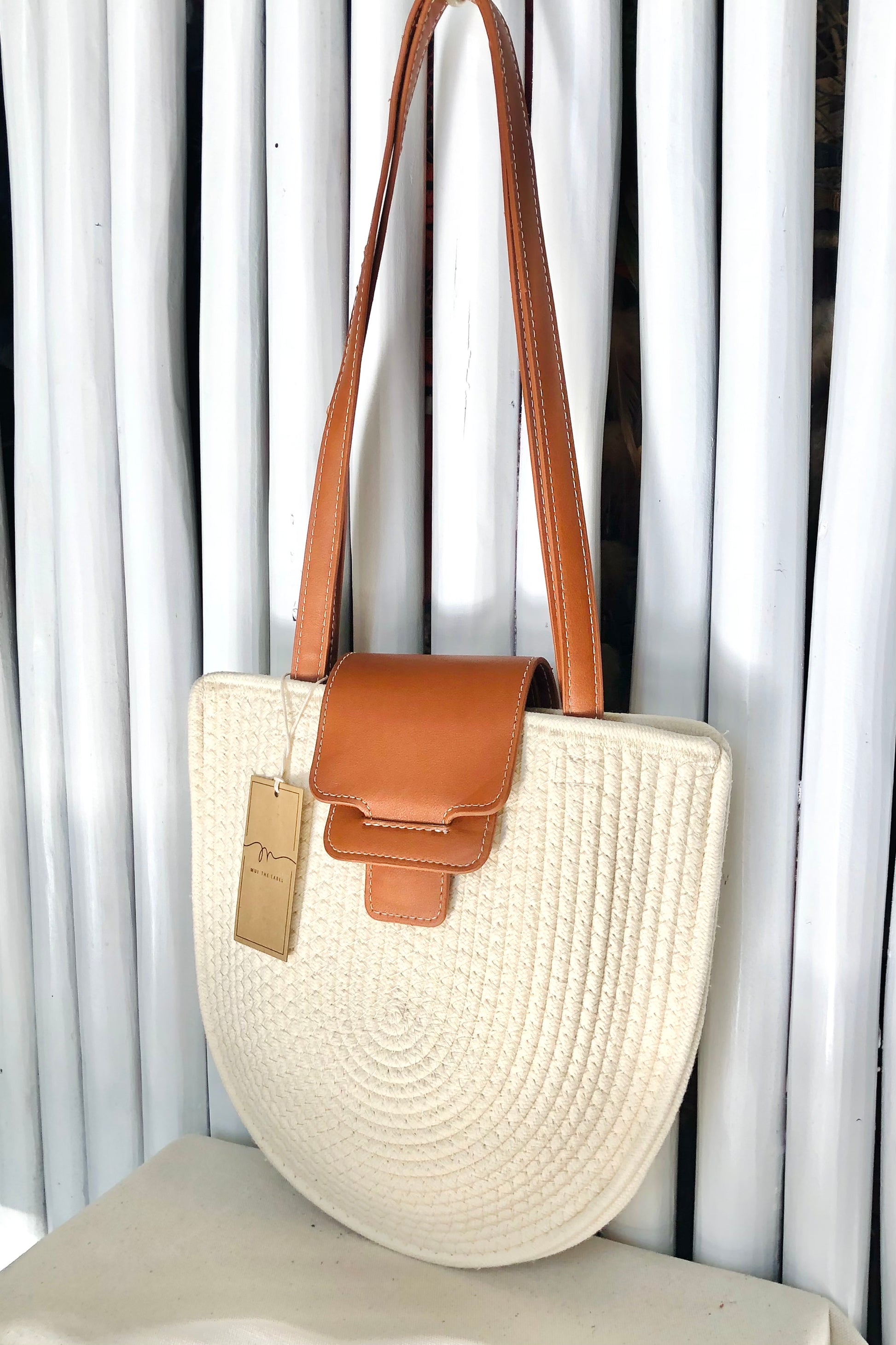 boho style Front Flap Cotton Rope Shoulder Bag