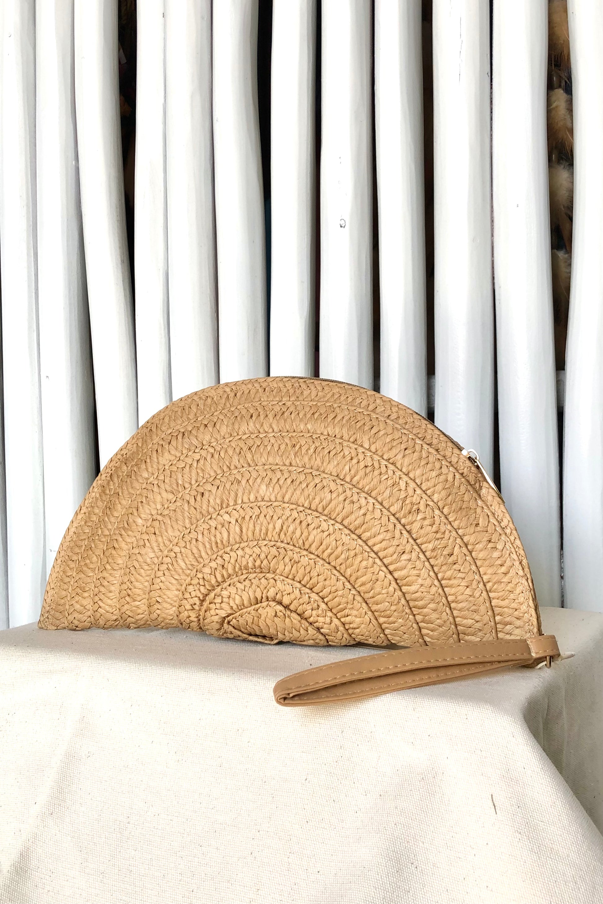 boho style Half Moon Clutch