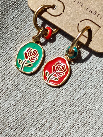 Flower & Horse Earrings