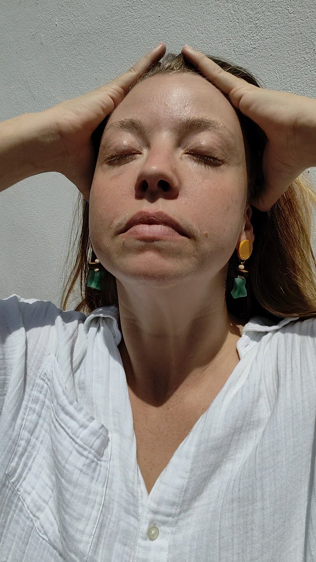 Wooden Triple Layer Earrings