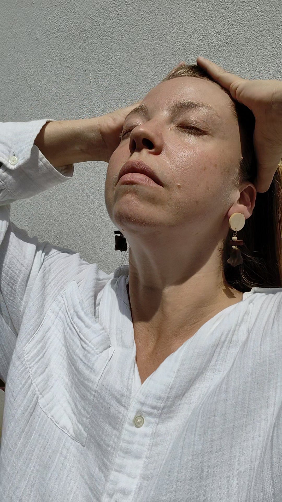 Wooden Triple Layer Earrings