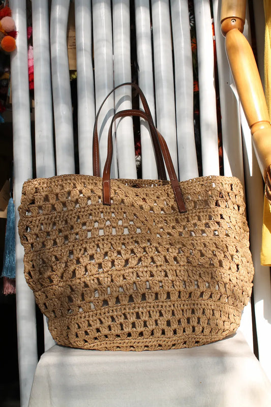 A woven bag.
