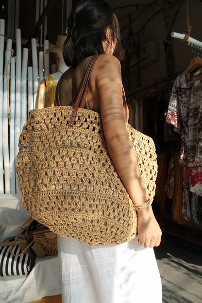A woven bag.