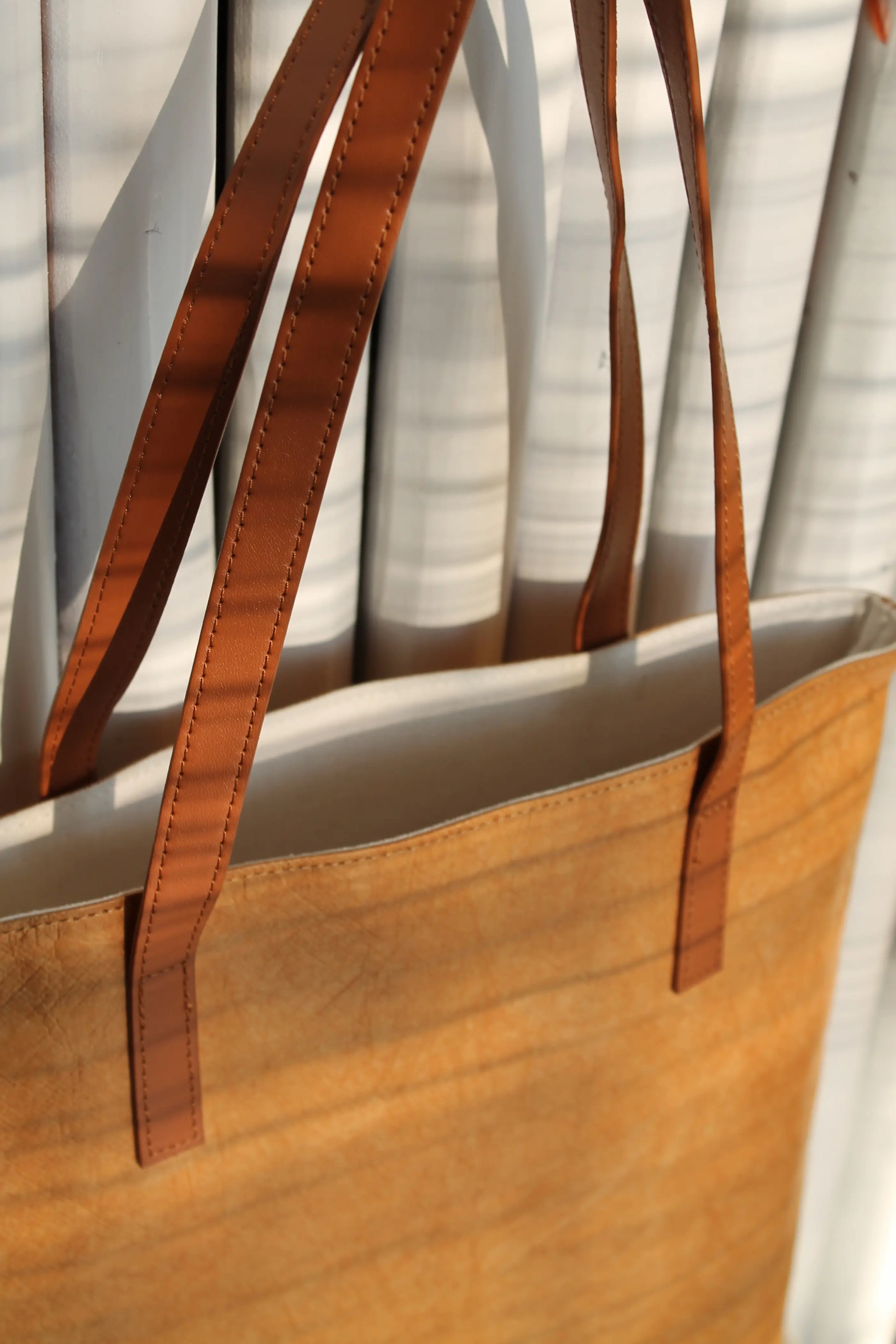 A brown bag. 