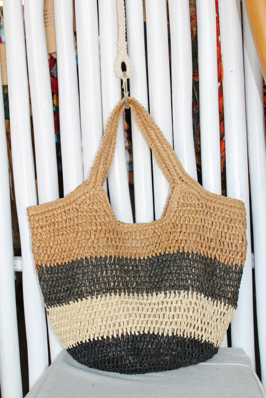 Horizontal Stripes Shoulder Bag