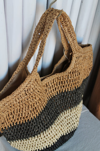 Horizontal Stripes Shoulder Bag