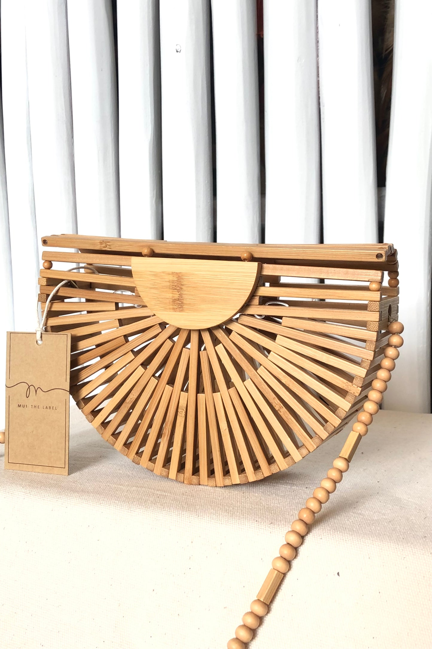 Medium Half Moon Bamboo Crossbody Bag