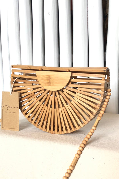 Medium Half Moon Bamboo Crossbody Bag