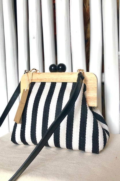Striped Crossbody Bag