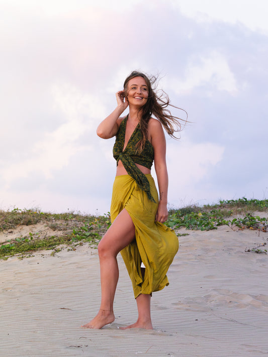 Green Marble Printed Halter