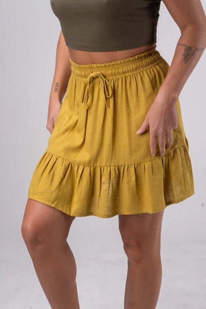 Linen Mini Skirt