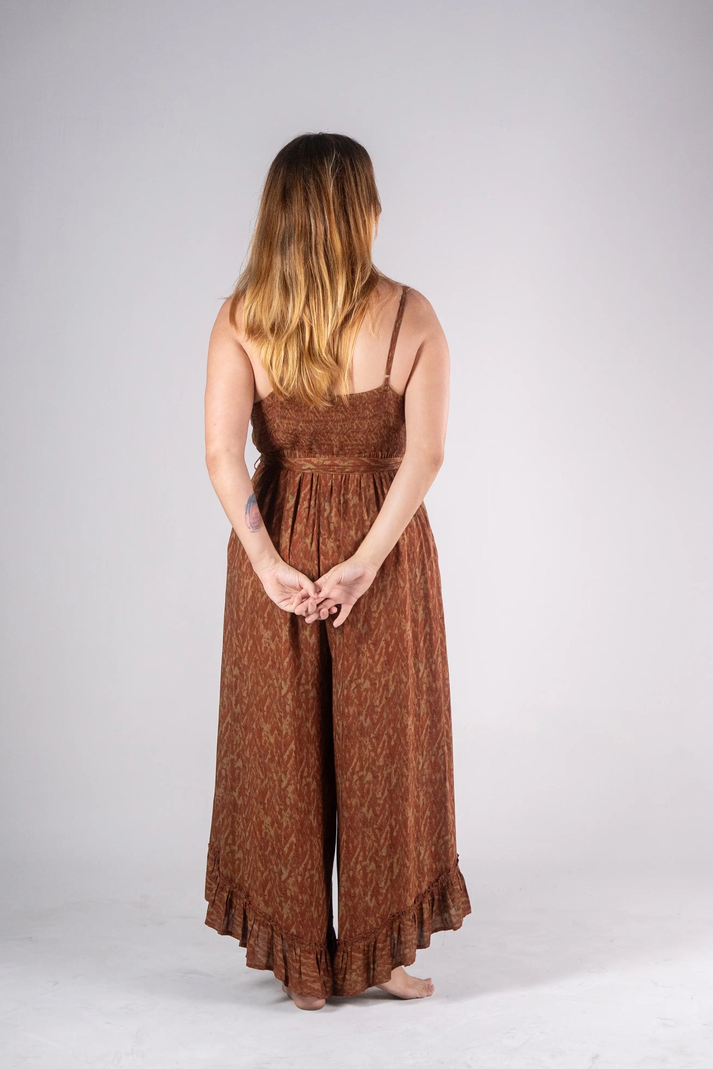 Ruffle Wide Leg Jumpsuit