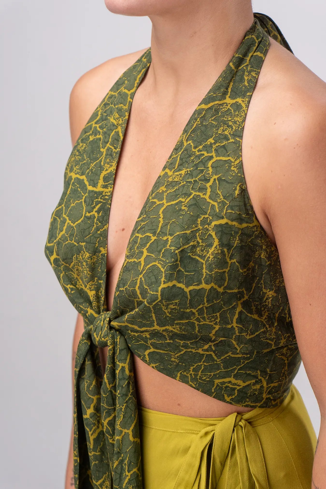 Green Marble Printed Halter