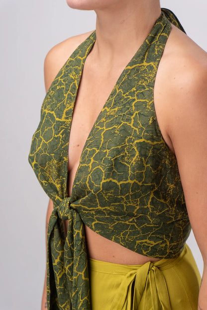 Green Marble Printed Halter