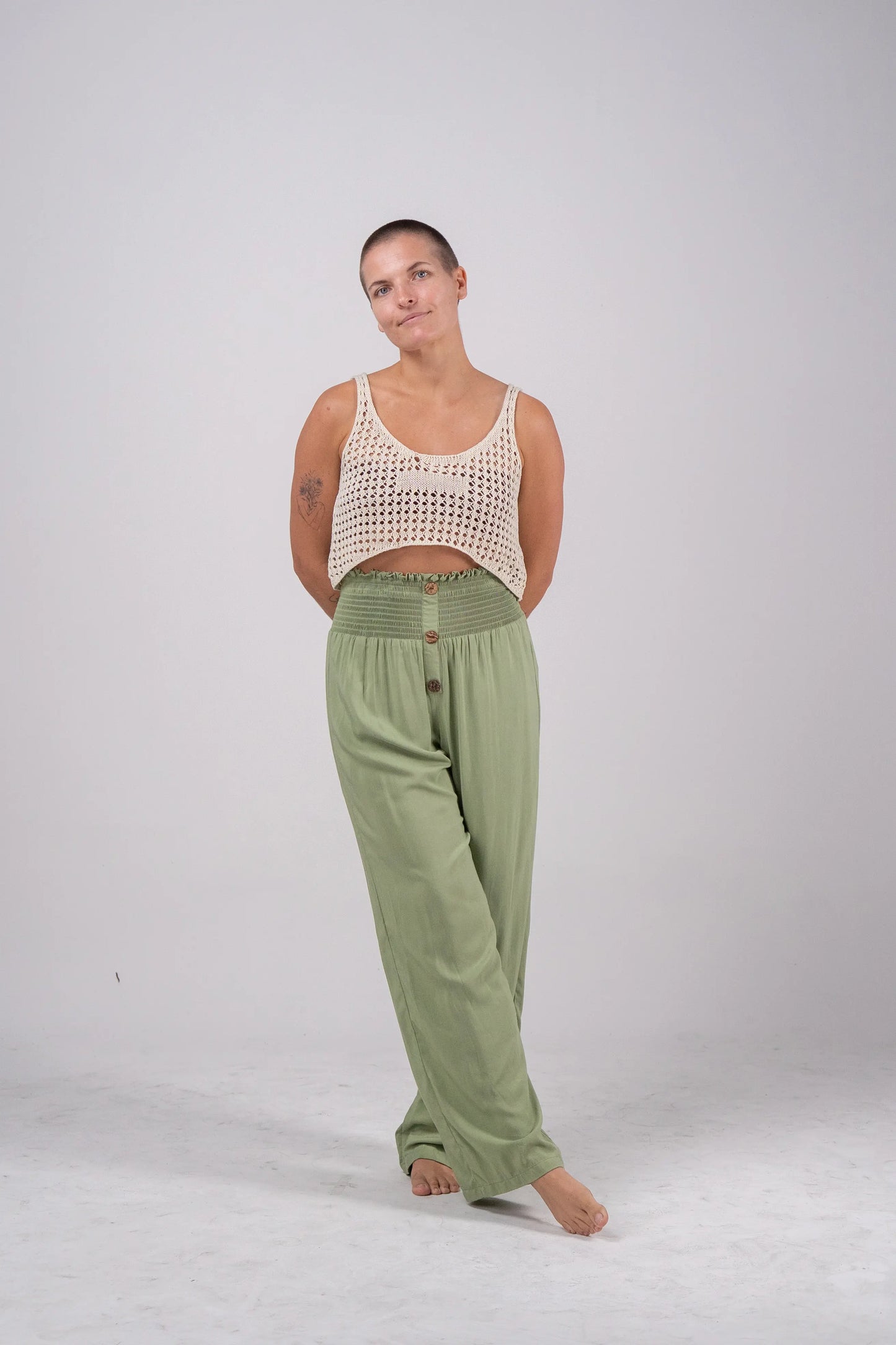 Smocked Waistband Pants