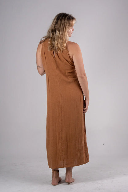 Adjustable Linen Maxi Dress
