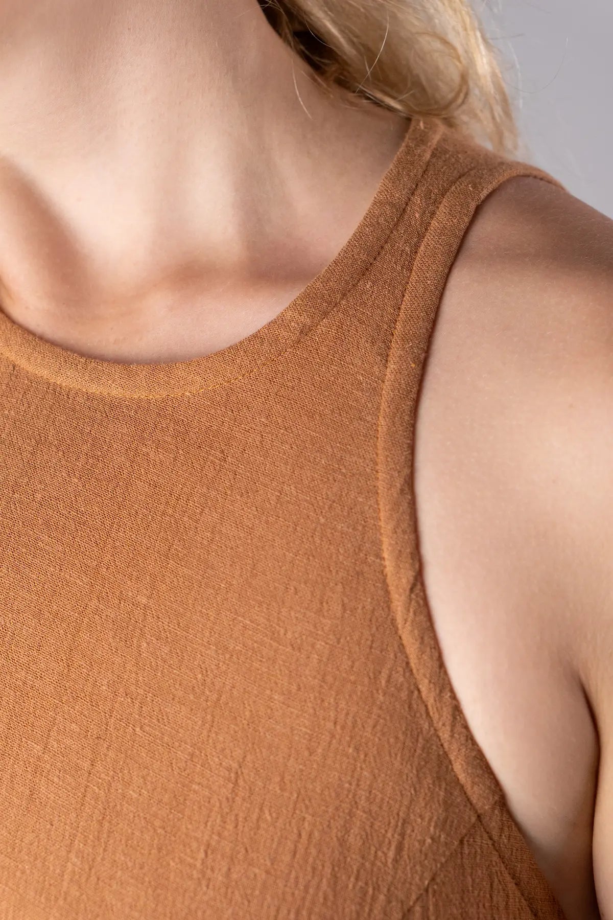 Adjustable Linen Maxi Dress