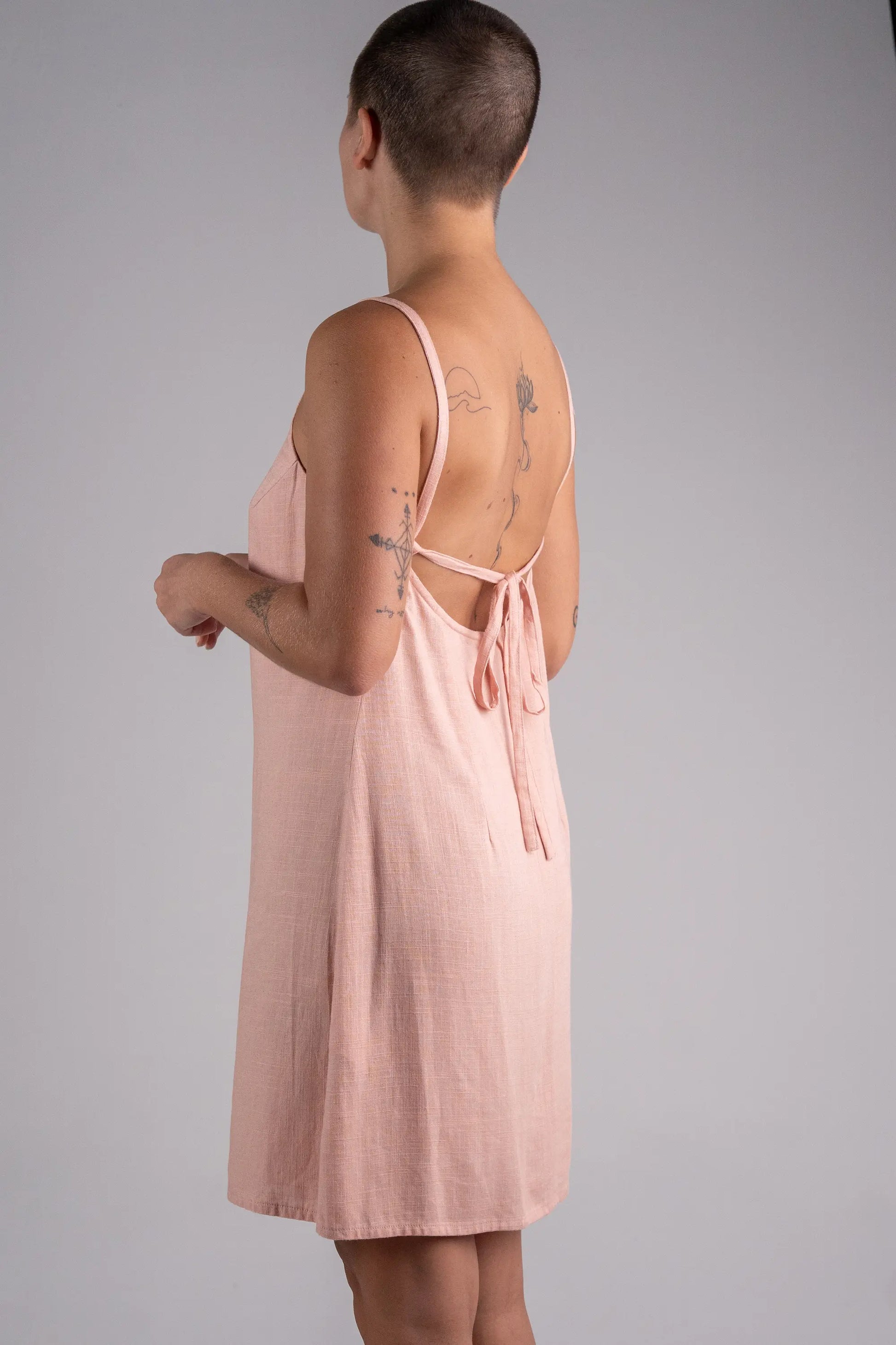 Backless Linen Dress MUI Backless Linen Dress MUI