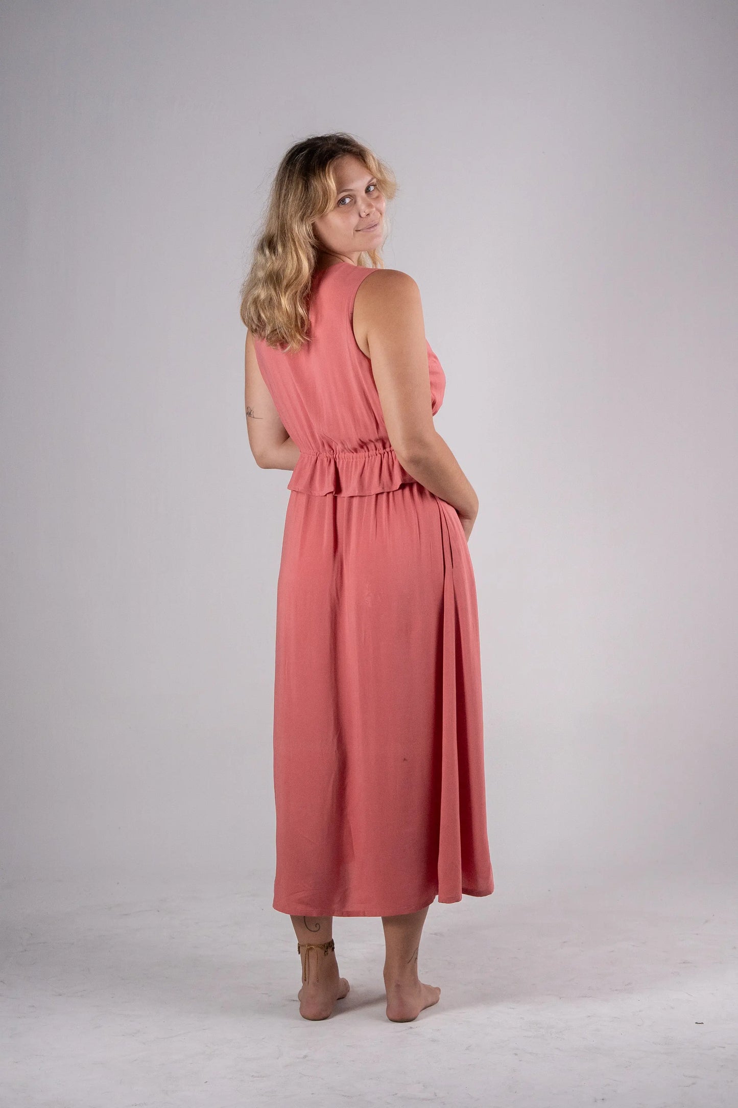 Sleeveless Button Front Dress