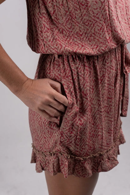 Strapless Smocked Waist Playsuit