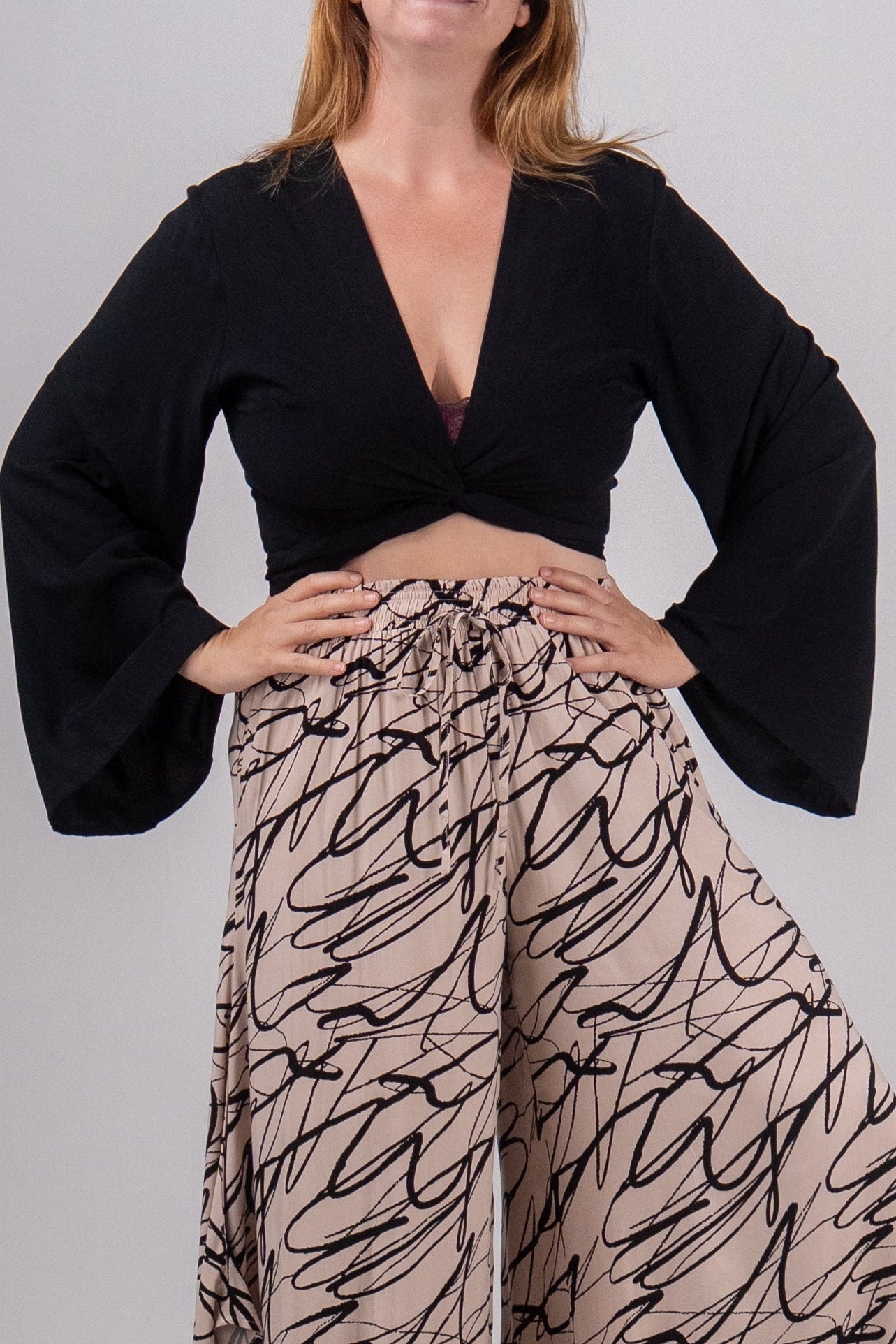 Flared Sleeve Croptop