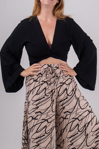 Flared Sleeve Croptop